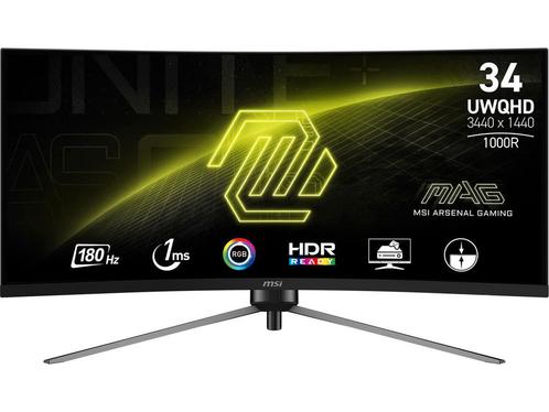MSI MAG 345CQR Zwart, Huis en Inrichting, Woonaccessoires | Overige, Zo goed als nieuw, Verzenden