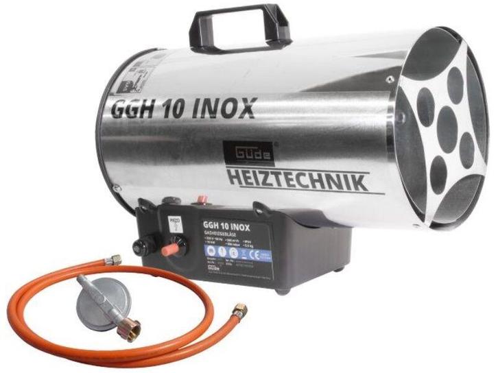 RVS Gaskanon / gasheater GGH10 INOX Güde (incl. gasslang en, Doe-het-zelf en Verbouw, Overige Doe-het-zelf en Verbouw, Nieuw, Verzenden