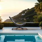 Ligstoel Toulon, ergonomisch, schommelfunctie - grijs, Set v, Verzenden, Nieuw