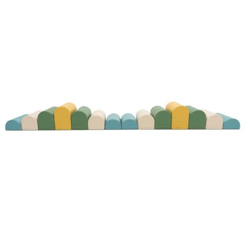 Pastel turquoise foam stapstenen – 4, 7 of 14-delige set.., Kinderen en Baby's, Speelgoed | Educatief en Creatief, Nieuw, Ophalen of Verzenden