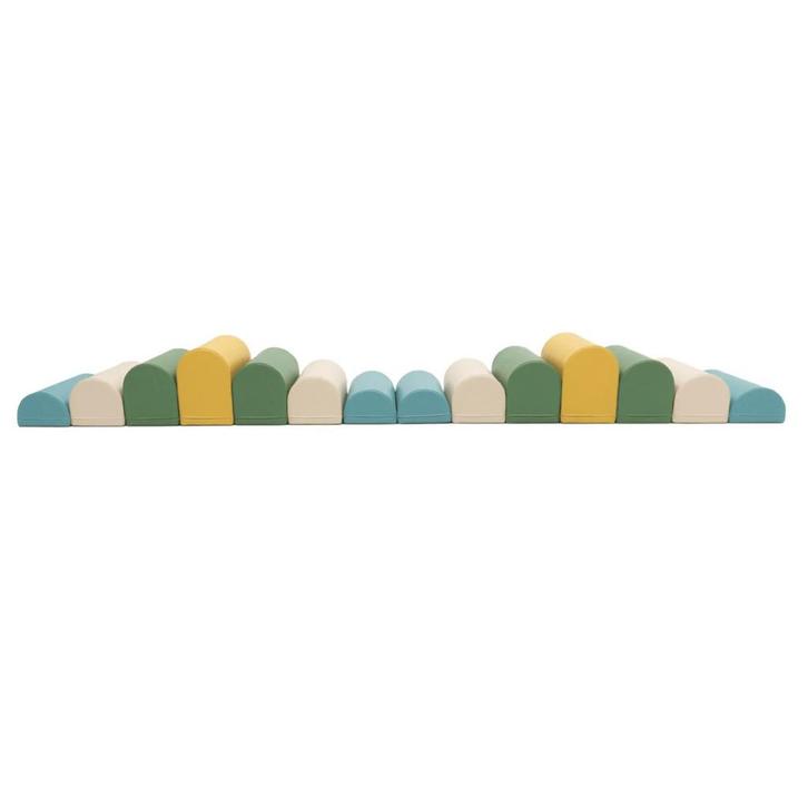 Pastel turquoise foam stapstenen – 4, 7 of 14-delige set.., Kinderen en Baby's, Speelgoed | Educatief en Creatief, Nieuw, Ophalen of Verzenden