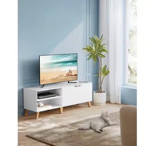 Modern Lowboard TV-Meubel Wit – 140 cm tot 65 inch Televisie, Huis en Inrichting, Kasten | Televisiemeubels, Nieuw, Verzenden