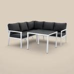 *WOONWINKEL* Tuin Hoekbank Met Tafel Wit Alu, Verzenden, Nieuw