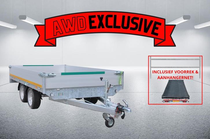 AWD exclusive Eduard plateauwagen - 310x180 cm - 2000 kg, Auto diversen, Aanhangers en Bagagewagens, Ophalen of Verzenden
