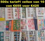 500x tarief1, vellen van 10 postfris nominaal frankeergeldig, Postzegels en Munten, Ophalen of Verzenden, Na 1940, Postfris