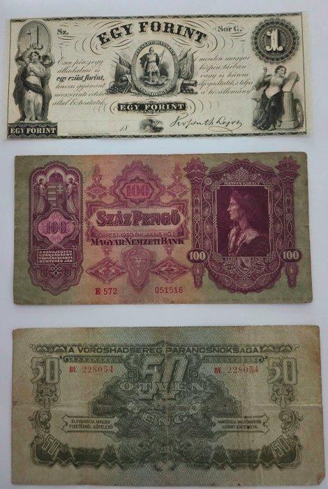 Hongarije. - 9 banknotes - Various Dates (Zonder, Postzegels en Munten, Bankbiljetten | Europa | Niet-Eurobiljetten