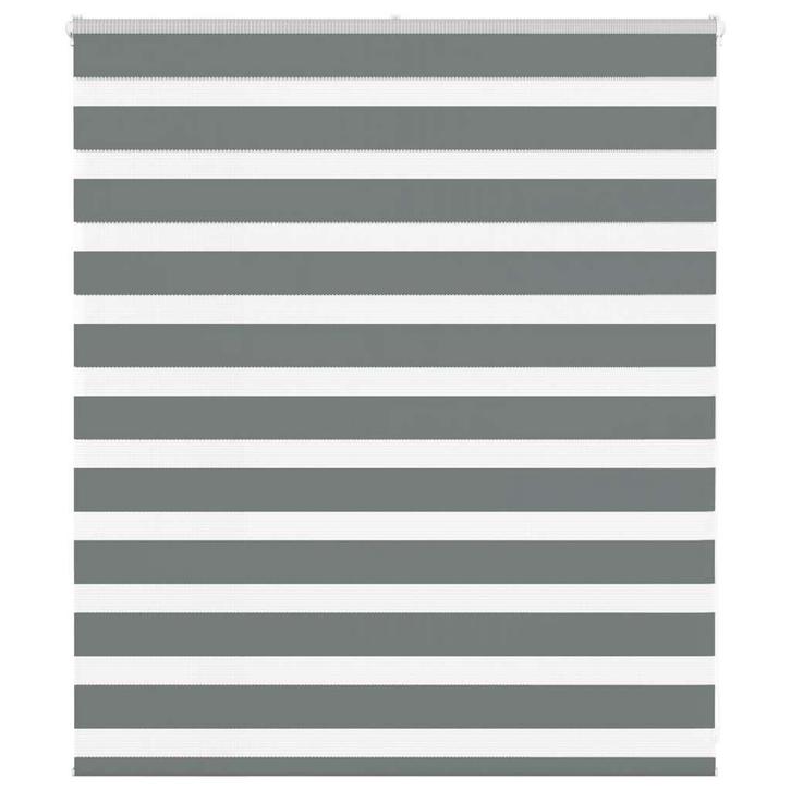 vidaXL Zebra rolgordijn 130x100 cm stofbreedte 125,9 cm, Huis en Inrichting, Stoffering | Gordijnen en Lamellen, Grijs, Nieuw