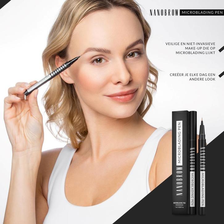Nanobrow Microblading Pen Ash Blonde - 1ml, Sieraden, Tassen en Uiterlijk, Uiterlijk | Cosmetica en Make-up, Ogen, Make-up, Nieuw
