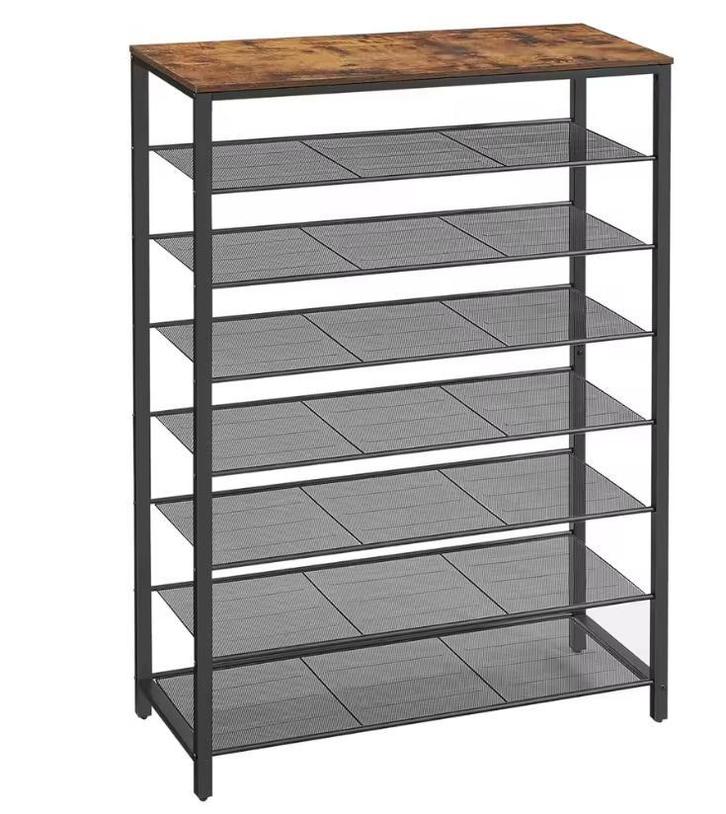 Hoog Schoenenrek met 7 Lagen – Stevig Metalen Frame, Huis en Inrichting, Kasten | Schoenenkasten, Nieuw, Verzenden