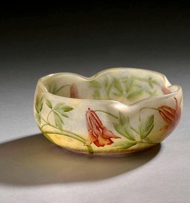 Daum Nancy - Kom - Daum Nancy - Art Nouveau polylobed cameo, Antiek en Kunst, Antiek | Glas en Kristal