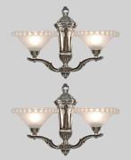 Petitot & Ezan - Wandlamp - nickeled bronze - paar - 1935