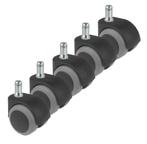 Set (5x) zachte wielen, Ø50mm, Ophalen of Verzenden, Nieuw in verpakking