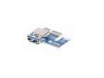Vertical USB PCI Express x1 Extended Riser Line Card Plate