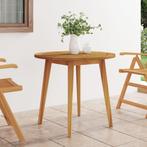 vidaXL Tuintafel Ø85x75 cm massief acaciahout, Verzenden, Nieuw, Hout
