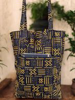 Shopper tas met Afrikaanse print - Zwart Gele X Bogolan - He, Sieraden, Tassen en Uiterlijk, Tassen | Damestassen, Ophalen of Verzenden