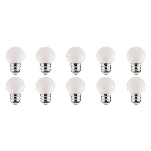 LED Lamp 10 Pack - Romba - Wit Gekleurd - E27 Fitting - 1W, Huis en Inrichting, Lampen | Tafellampen, Nieuw, Overige materialen