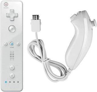 Wii Controller / Remote Wit + Nunchuk Wit (Third Party) (..., Spelcomputers en Games, Spelcomputers | Nintendo Wii, Zo goed als nieuw