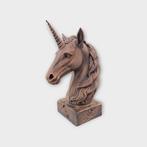 Bust of a Unicorn statue - home decor lover gift him her han, Verzenden, Nieuw