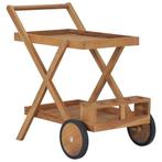 Dienbladwagen Retro | Teak | Laatste Stuk! (theewagen), Minder dan 55 cm, Nieuw, Ophalen of Verzenden, 60 cm of meer