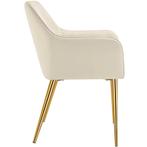 Eetkamerstoel Avane, fluweellook, gestoffeerd - beige, Set v, Huis en Inrichting, Stoelen, Verzenden, Nieuw