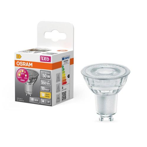 Osram LED GU10 3.7W/827 350lm | 3-Staps dimbaar, Huis en Inrichting, Lampen | Overige, Nieuw, Ophalen of Verzenden