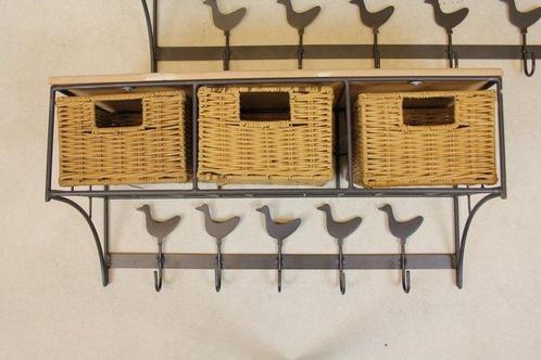 Wandrek (2) - IJzer, riet - Kapstok, Antiek en Kunst, Curiosa en Brocante