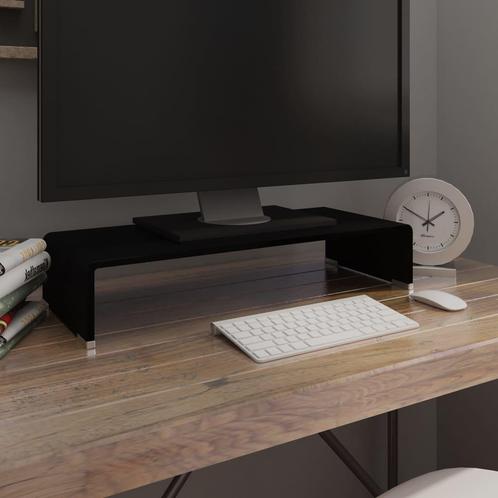 vidaXL TV-meubel/monitorverhoger zwart 60x25x11 cm glas, Huis en Inrichting, Kasten | Televisiemeubels, Nieuw, Verzenden