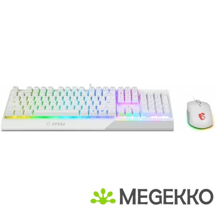 MSI VIGOR GK30 COMBO WHITE US, Computers en Software, Desktop Pc's, Nieuw, Verzenden