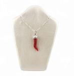 Zonder Minimumprijs - Hanger Zilver - 5.00ct. tw. Koraal -, Sieraden, Tassen en Uiterlijk, Antieke sieraden