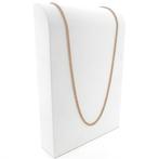 Roségouden gourmetschakel ketting | 62 cm, Sieraden, Tassen en Uiterlijk, Kettingen, Ophalen of Verzenden, Gebruikt, Overige kleuren
