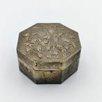 Oud Siamees Chinees Zilver Medicijnhouderdoos met, Antiek en Kunst