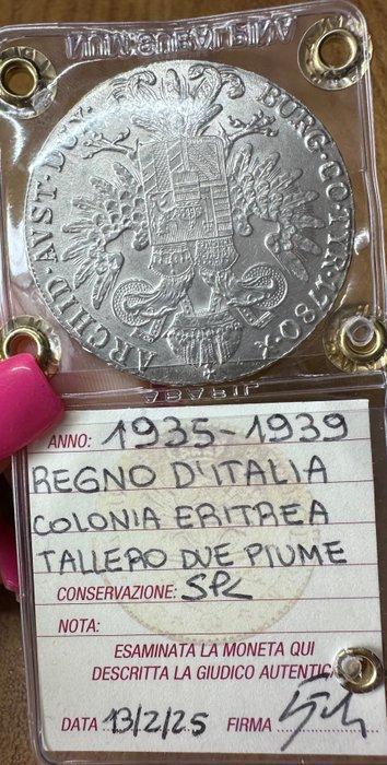 Eritrea, Italië. Vittorio Emanuele III. Tallero 1935/1939, Postzegels en Munten, Munten | Europa | Niet-Euromunten