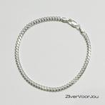 Zilveren ronde gourmet armband 3 mm – Italiaans design, Sieraden, Tassen en Uiterlijk, Armbanden, Verzenden, Nieuw, Zilver