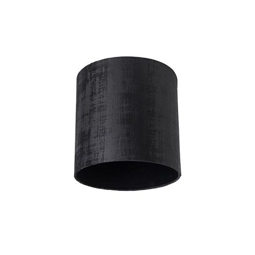 Velours lampenkap zwart cilinder 25/25/25, Huis en Inrichting, Lampen | Lampenkappen, Minder dan 25 cm, Overige vormen, Zwart