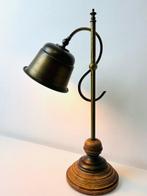 Tafellamp - Antieke bureaulamp – hout en messing – ca., Antiek en Kunst