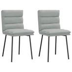 vidaXL Eetkamerstoelen 2 st fluweel lichtgrijs, Huis en Inrichting, Stoelen, Verzenden, Nieuw