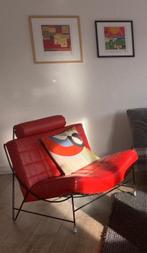 Leolux - Jan Armgardt - Fauteuil - Vliegen - Leder, Metaal