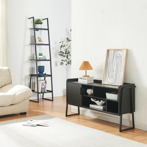 2-delige meubelset Storfjord open kast en TV meubel zwart se, Huis en Inrichting, Kasten | Wandmeubels, Nieuw, Verzenden