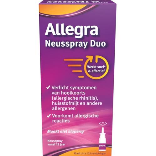 Allegra Neusspray Duo 15 ml, Diversen, Verpleegmiddelen, Nieuw, Verzenden