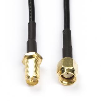 RP SMA verlengkabel - Nedis - 2 meter (100% koper, Verguld), Computers en Software, Pc- en Netwerkkabels, Nieuw, Verzenden