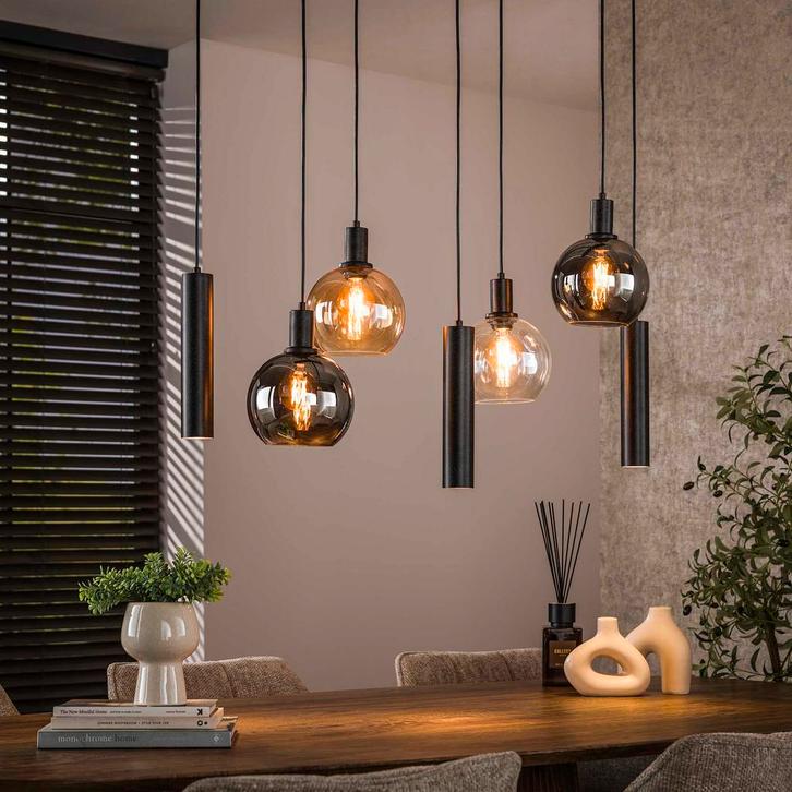 Industrieel Eettafellamp Sfera - Dimbaar - Nieuw Design 2025, Huis en Inrichting, Lampen | Hanglampen, Nieuw, Glas, Kunststof