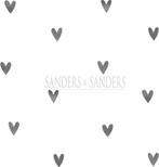 Sanders &amp; Sanders behang hartjes zwart en wit - 935267, Huis en Inrichting, Verzenden, Nieuw