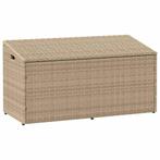 vidaXL Tuinbox 110x50x58 cm poly rattan beige, Verzenden, Nieuw