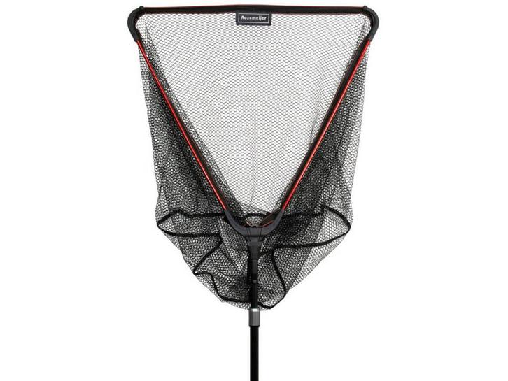 Inklapbaar Rubber Schepnet 70 x 60 cm. Steel 160 cm., Watersport en Boten, Hengelsport | Roofvissen, Net of Fuik, Nieuw, Verzenden