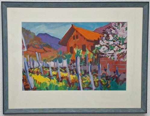 Jannes de Vries (1901-1986) - The Red House, Vernon -, Antiek en Kunst, Kunst | Schilderijen | Klassiek