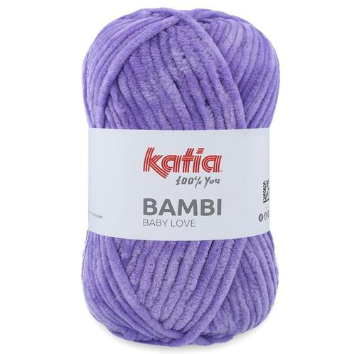 Katia Bambi - 336 lila - Chenille Garen, Hobby en Vrije tijd, Breien en Haken, Ophalen of Verzenden