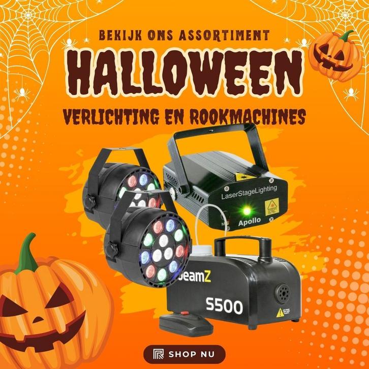 Halloween verlichting en rookmachines | Right Productions, Muziek en Instrumenten, Licht en Laser, Overige typen, Nieuw, Geluidgestuurd