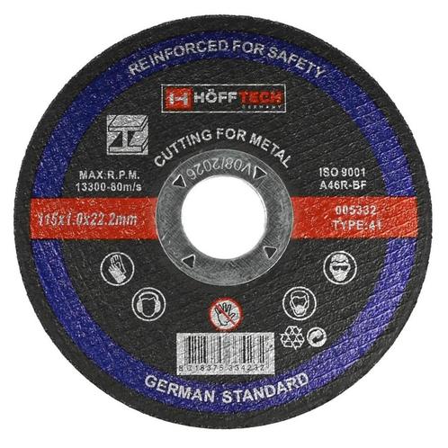 Hofftech Metaal doorslijpschijf - 115 x 1 mm - Ultradun e..., Doe-het-zelf en Verbouw, Gereedschap | Slijpmachines, Nieuw, Ophalen of Verzenden
