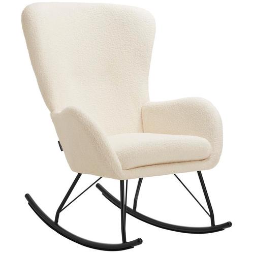 Schommelstoel Swing met stalen glijders en dikke bekleding -, Huis en Inrichting, Stoelen, Verzenden