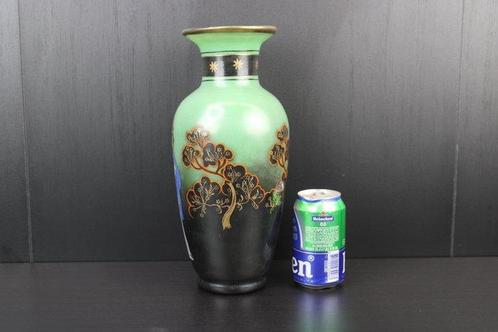 Scailmont - Vaas - Art Deco grote emaille geschilderde, Antiek en Kunst, Antiek | Glas en Kristal
